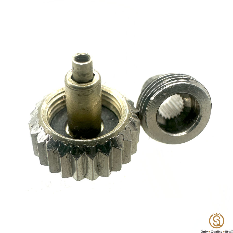 Rolex 24-700-0 + 24-7000 Corona Acciaio e Tubo della Corona NOS - immagine 2