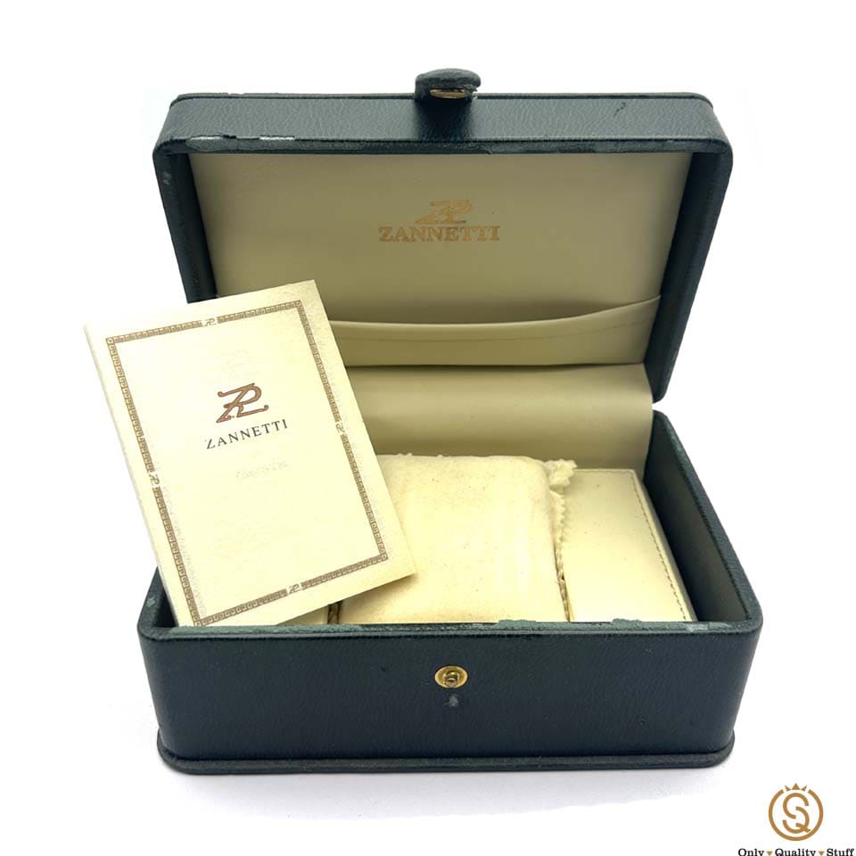 Zannetti Scatola in Pelle Verde e Garanzia