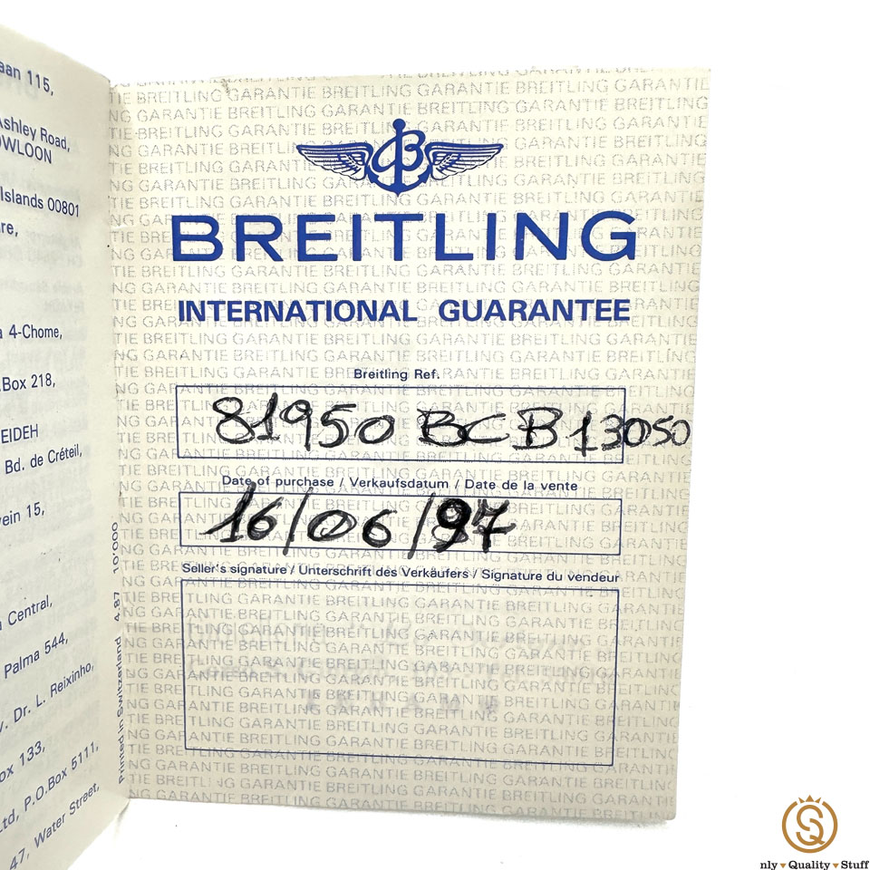 Breitling Chronomat Libretto - Garanzia Internazione 1997 - immagine 2